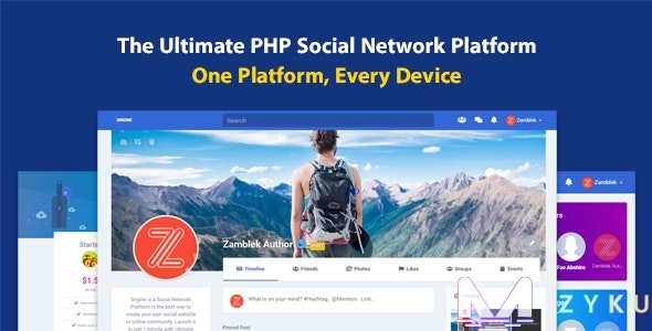 终极PHP社交网络博客平台Snginev3.4免授权，带APP源码