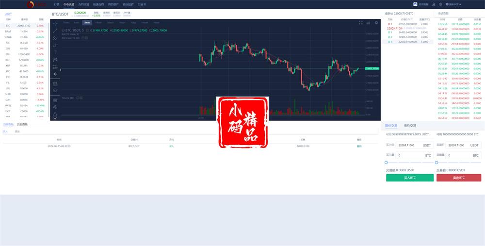 D1266新版UI多语言交易所/锁仓挖矿/币币秒合约交易所 前端VUE源码插图6