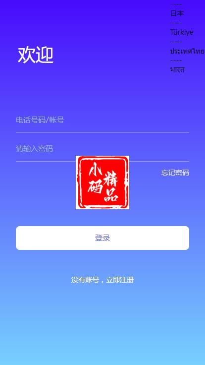 首页登录截图